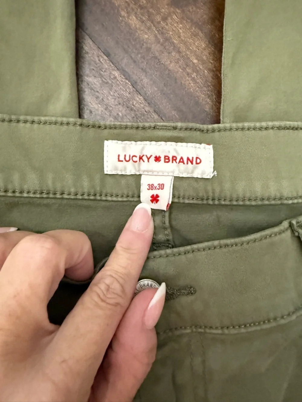 Lucky Brand Men's Olive Green Casual Pants